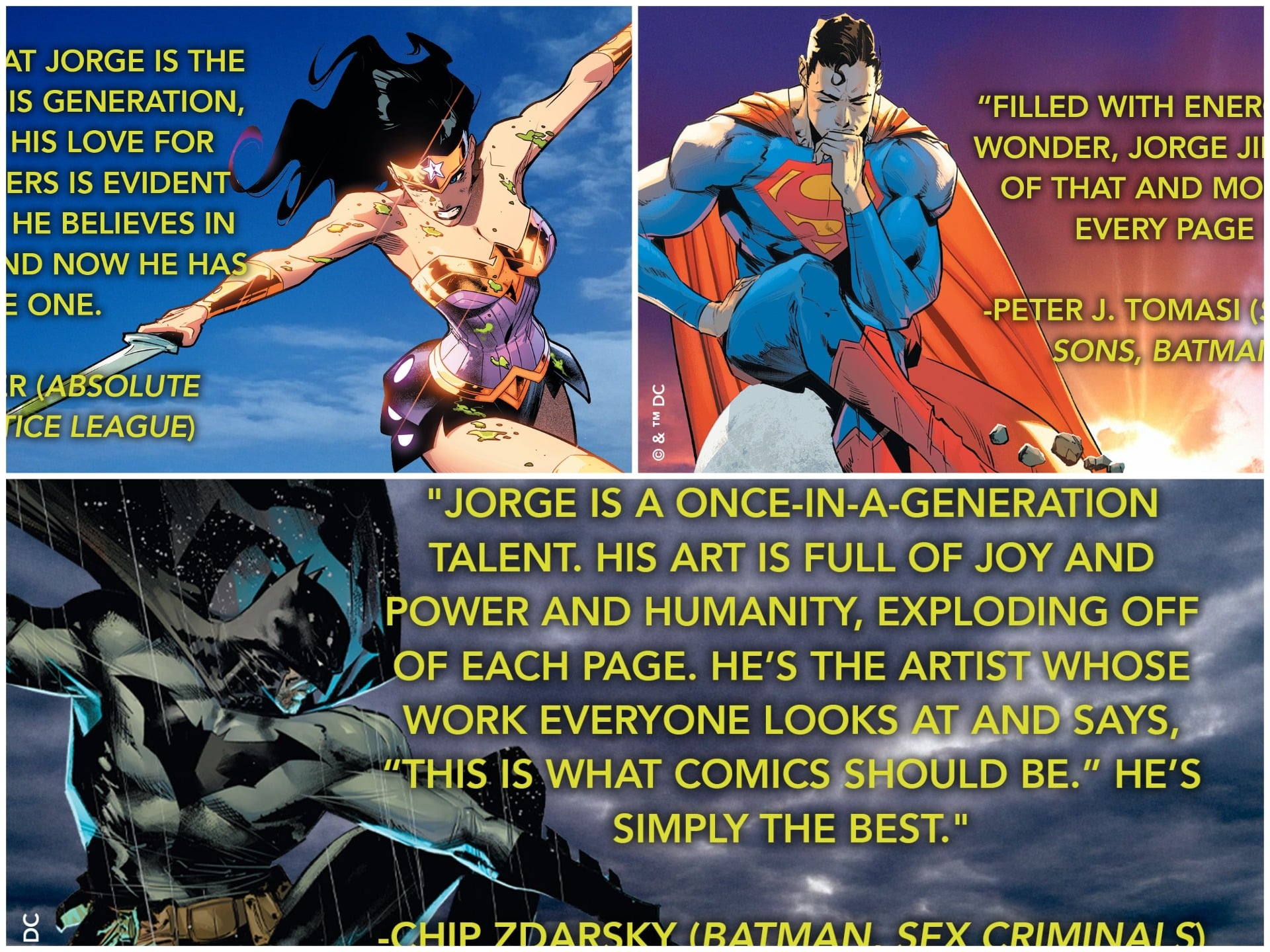 New 'The DC Art of Jorge Jiménez' graphics share high praise