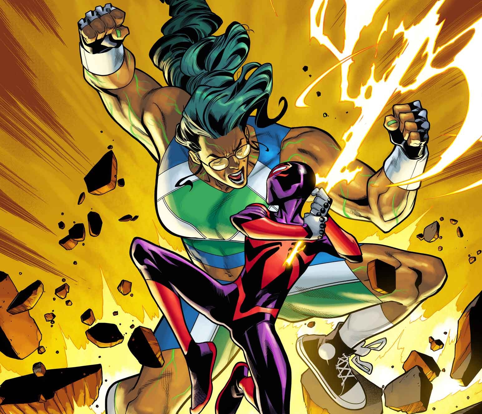 New gamma warrior Powerlift featured in 'Miles Morales: Spider-Man' #33 & #34