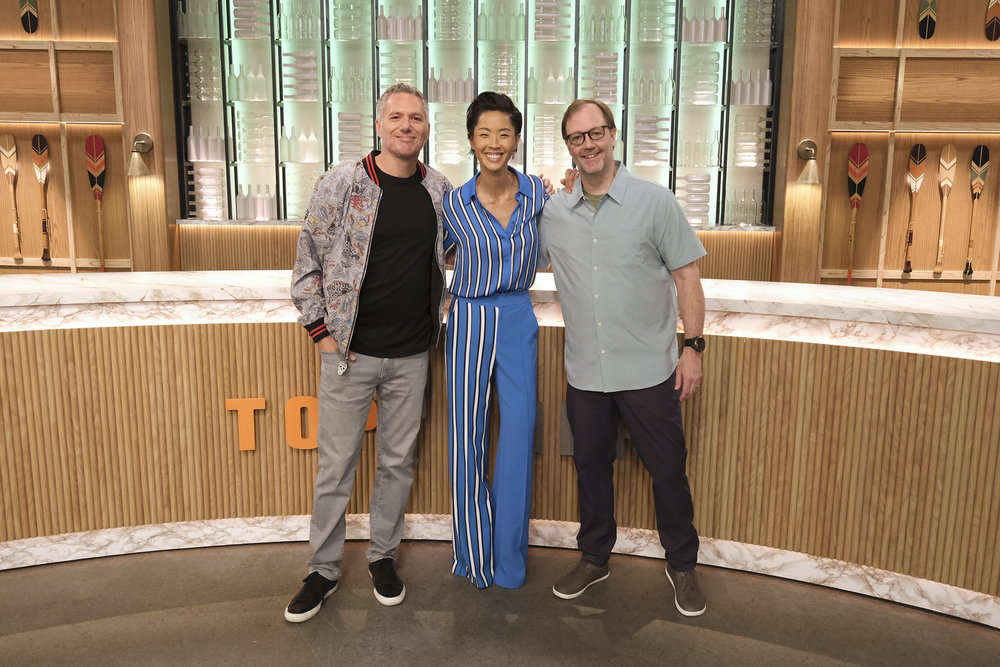 TOP CHEF -- "You Wanna Pizza Me?" Episode 2207 -- Pictured: (l-r) Spike Medleshon, Kristen Kish, Wylie Dufrense