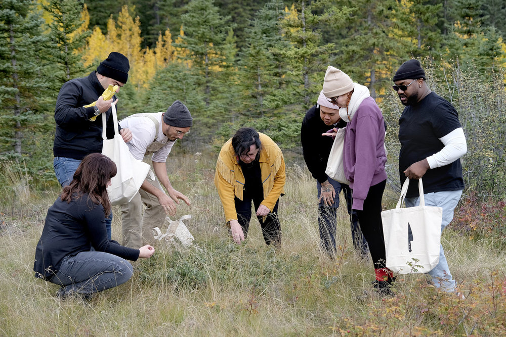 TOP CHEF -- "Foraged in Fire" Episode 2212 -- Pictured: (l-r) Tracy Little, Massimo Piedimonte, César Murillo, Brenda Holder, Shuai Wang, Bailey Sullivan, Tristen Epps