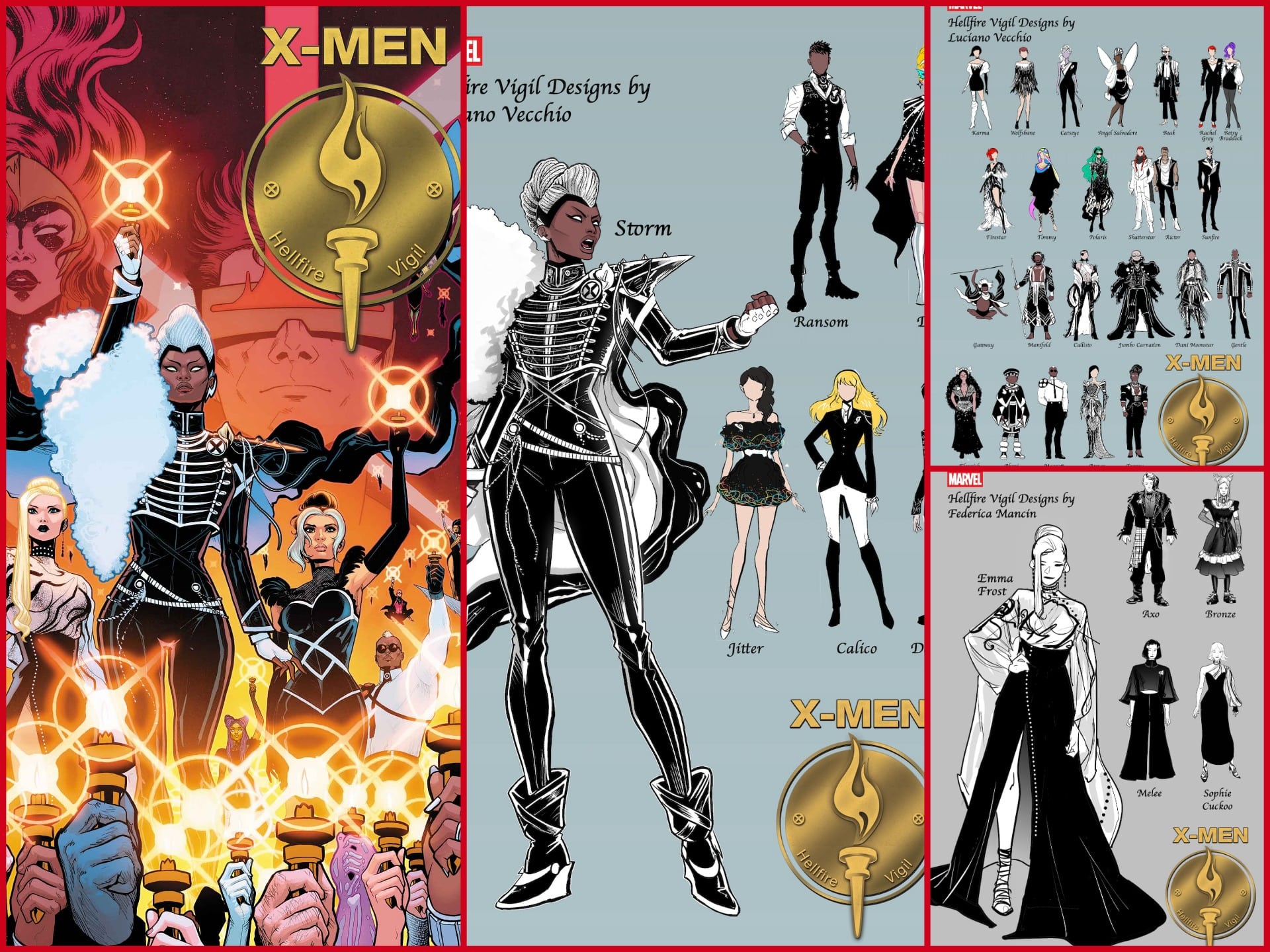 New 'X-Men Hellfire Gala Vigil' #1 costume designs revealed