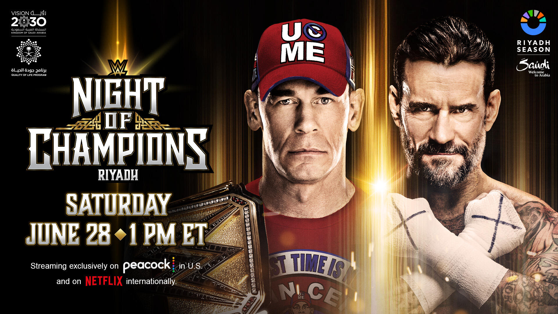 WWE Night of Champions 2025 card, start time, how to watch