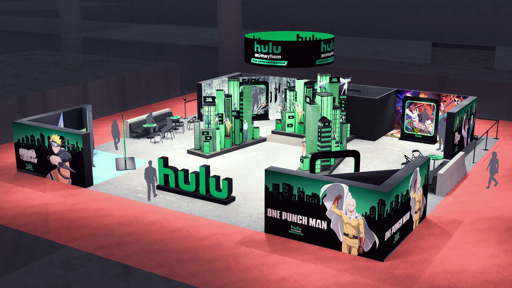 Hulu Animayhem City activation at Anime Expo 2025