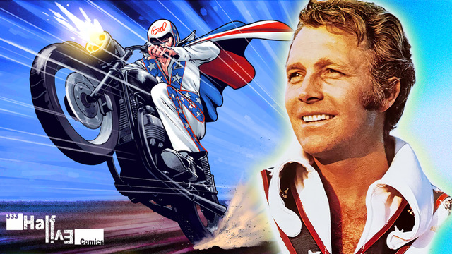 Evel Knievel rides again, this time in comics!