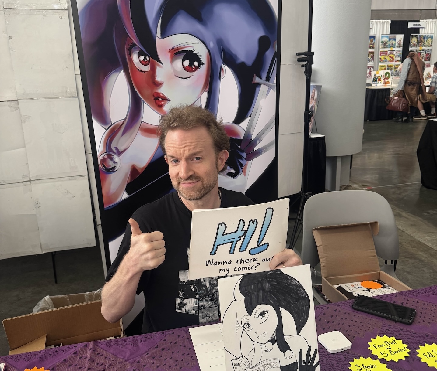 At Fan Expo Boston, Brion Foulke brings performance art flair and bold storytelling with 'Flipside'