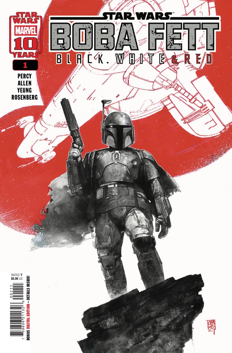 Marvel Preview: Star Wars: Boba Fett – Black, White & Red #1
