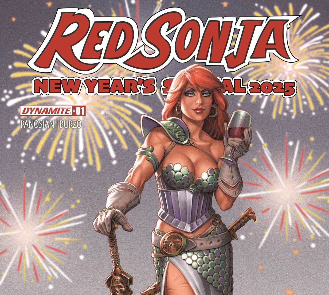 Red Sonja battles snow panthers & ice giants in brutal New Year’s Special from Dan Panosian