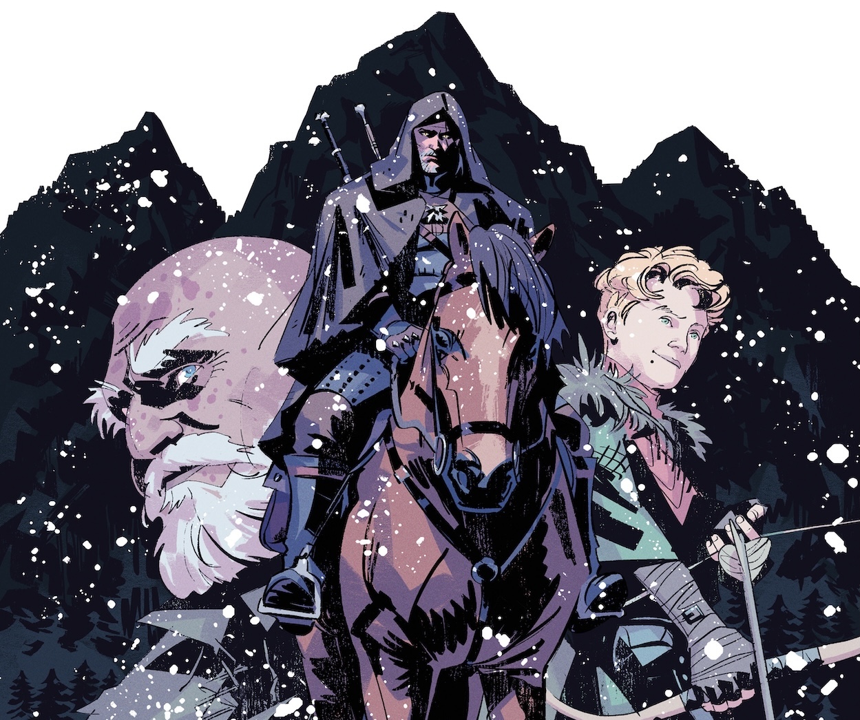 Geralt hunts a horned monster in Dark Horse's new 'Witcher Saga