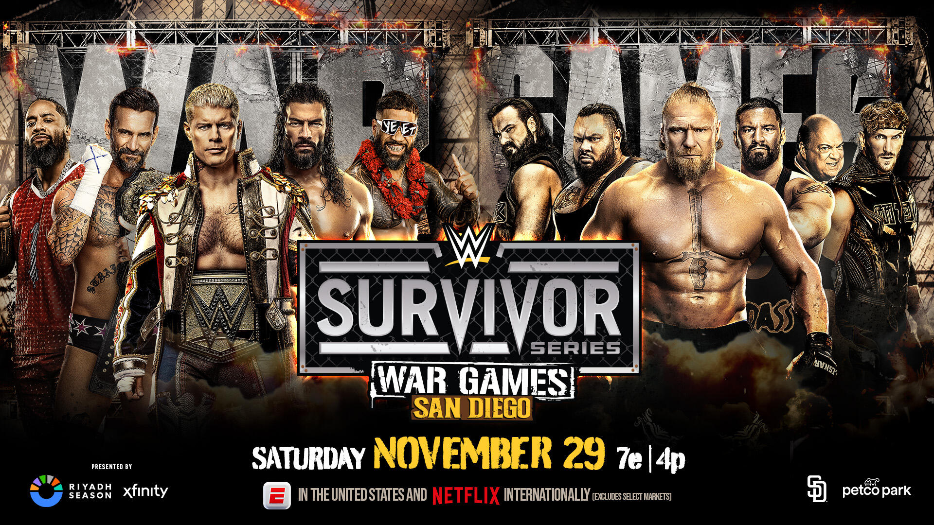 WWE Survivor Series: WarGames 2025 card, start time, how to watch