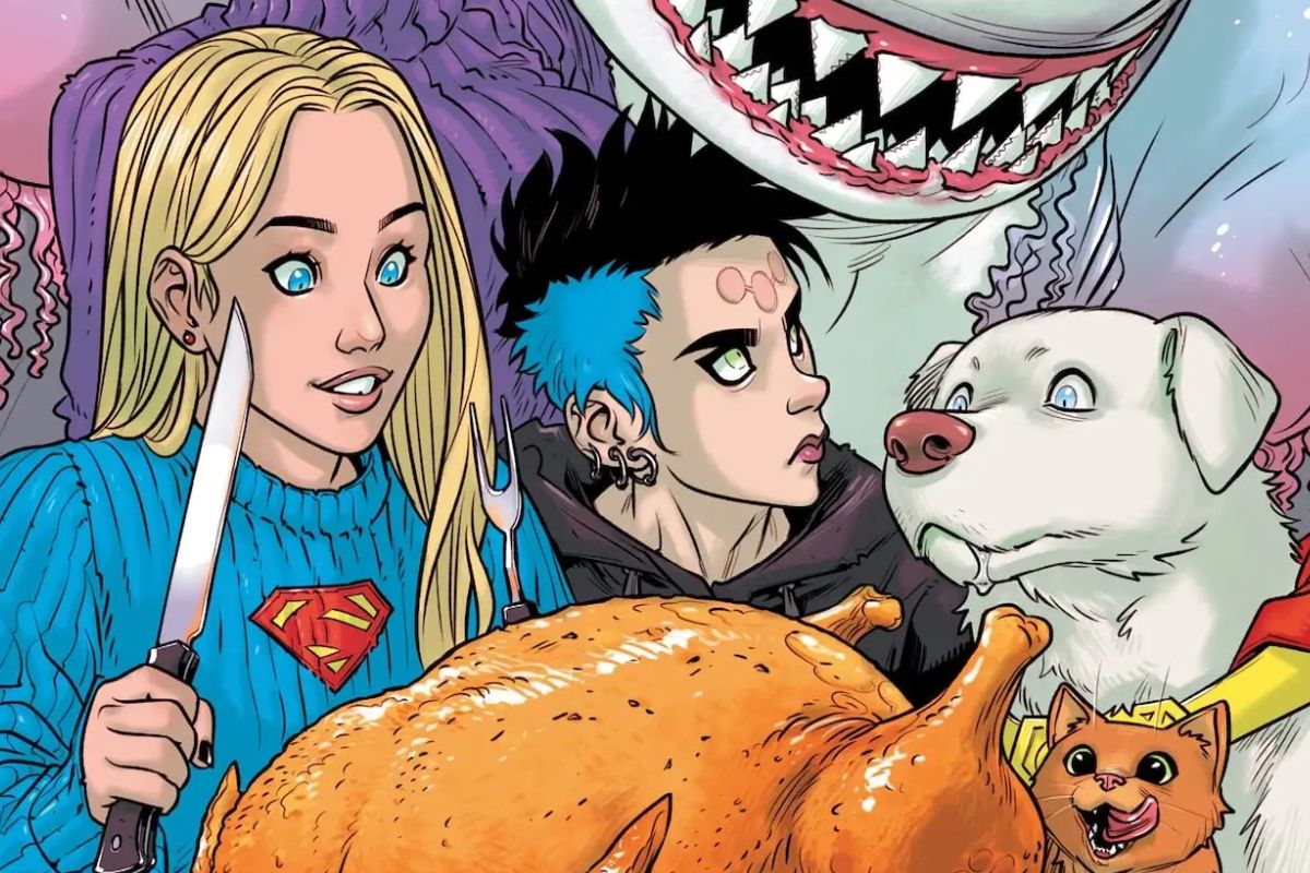 Kara Zor-El enjoys Thanksgiving dinner with friends in Supergirl 7.