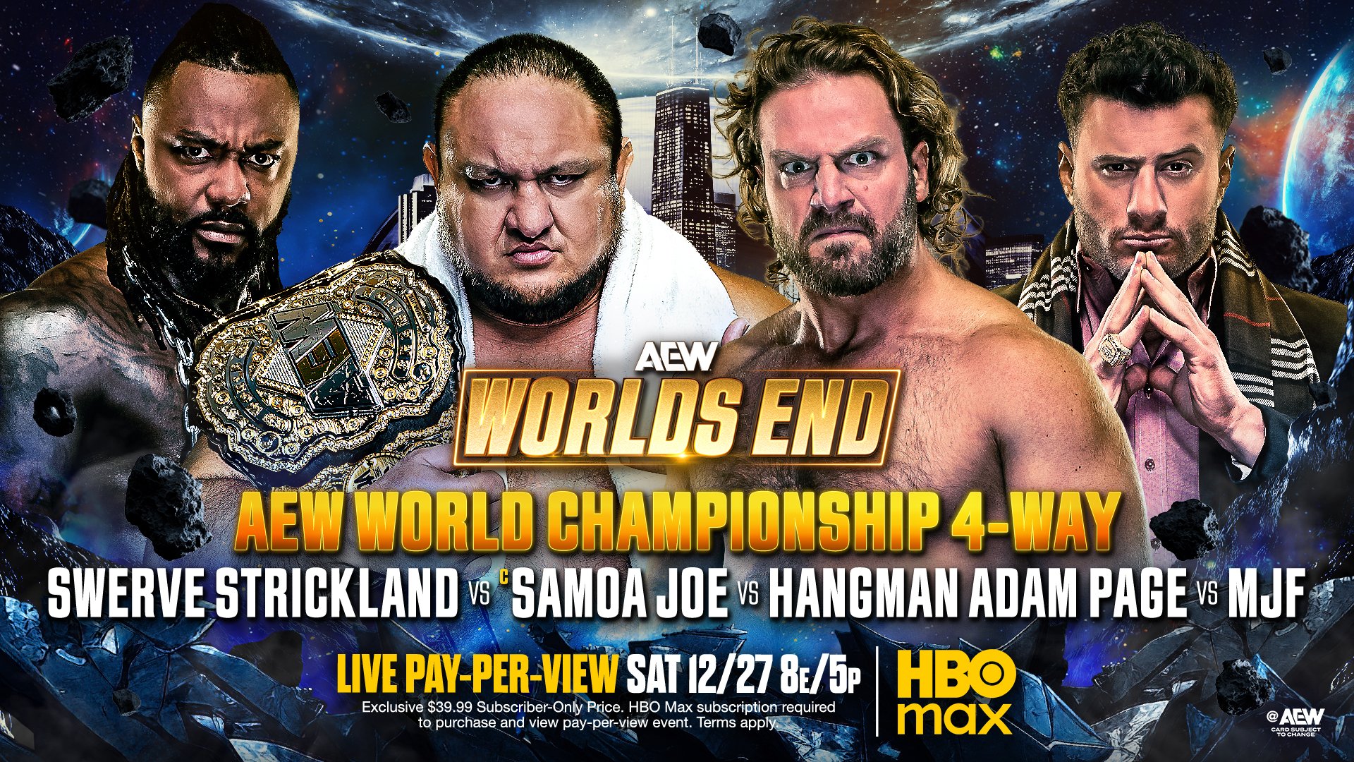 AEW Worlds End 2025 card, start time, how to watch