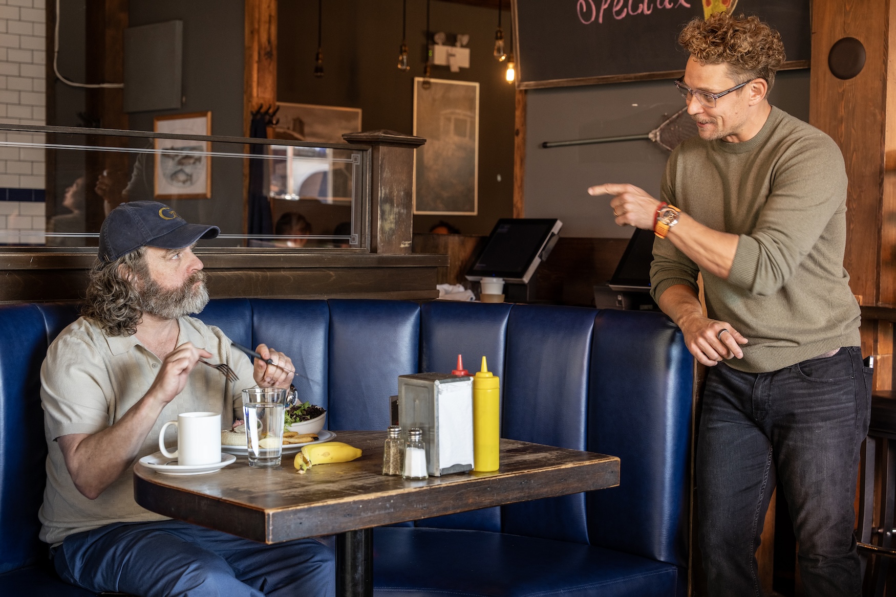 Zach Galifianakis as Bardolph, Billy Magnussen as Duncan in The Audacity (Season 1).