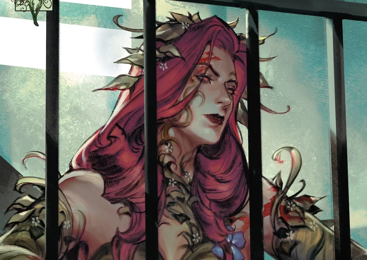 Poison Ivy #41 cover of Ivy in a jail cell
