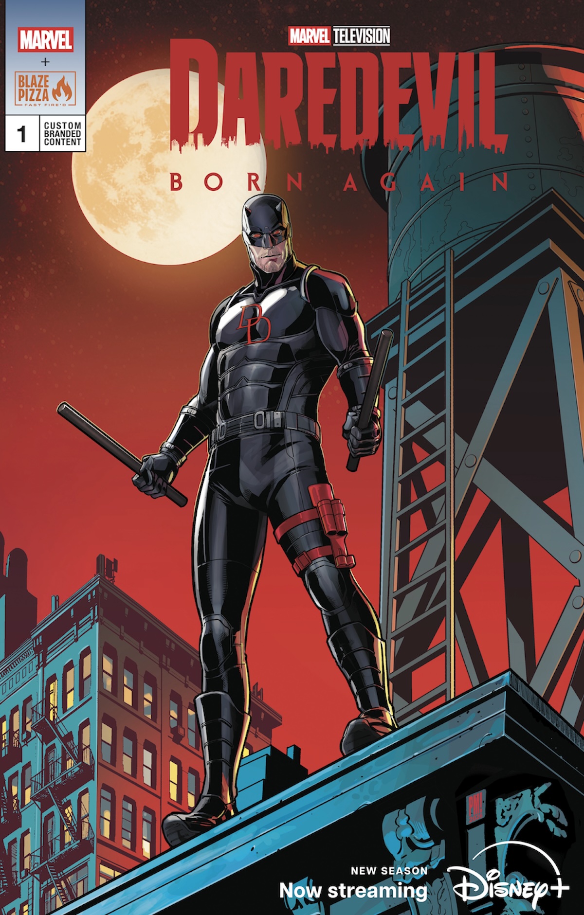 Daredevil: Born Again exclusive comic from Blaze Pizza