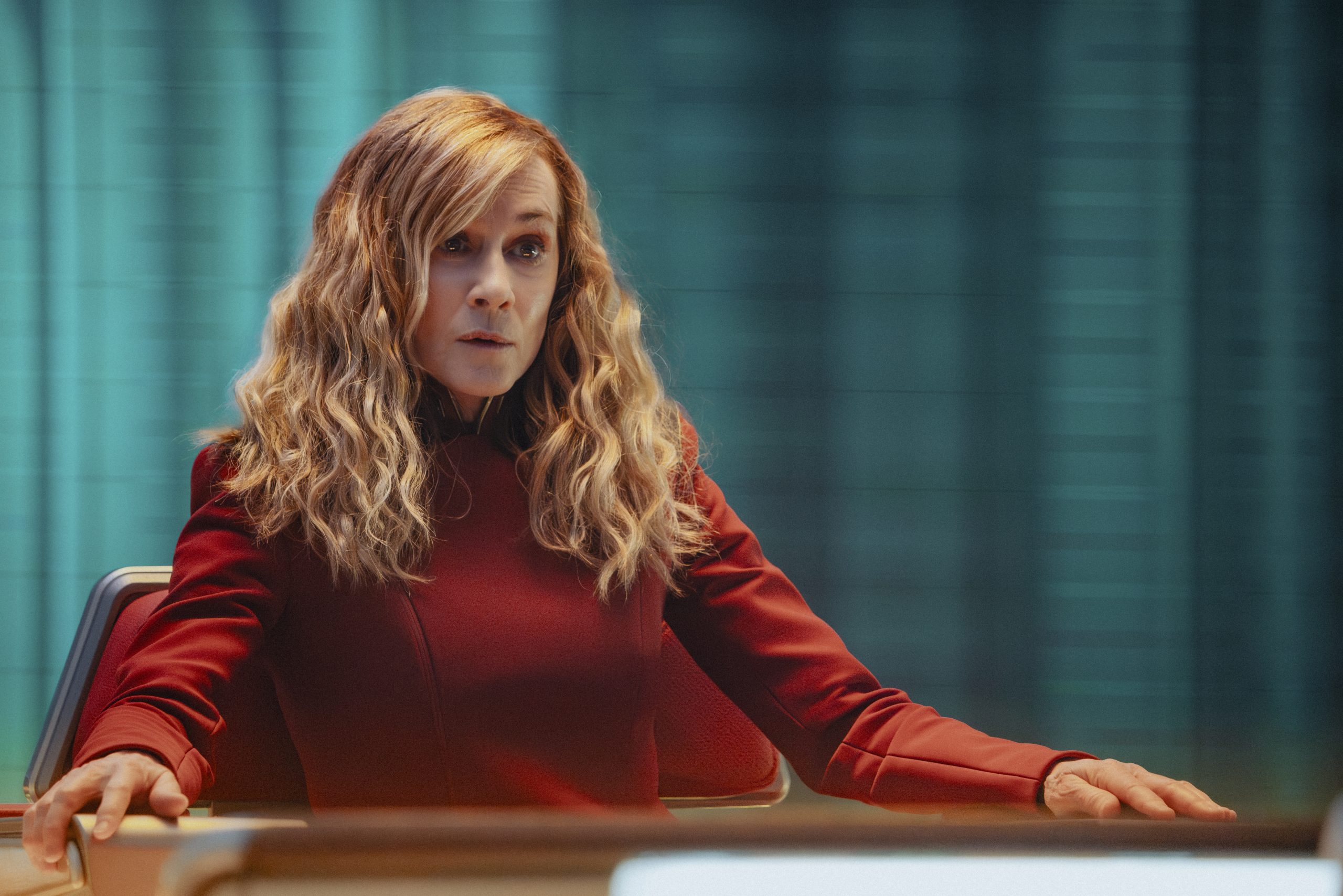 Holly Hunter as Captain Nahla Ake in season 1, episode 10, of Star Trek: Starfleet Academy
