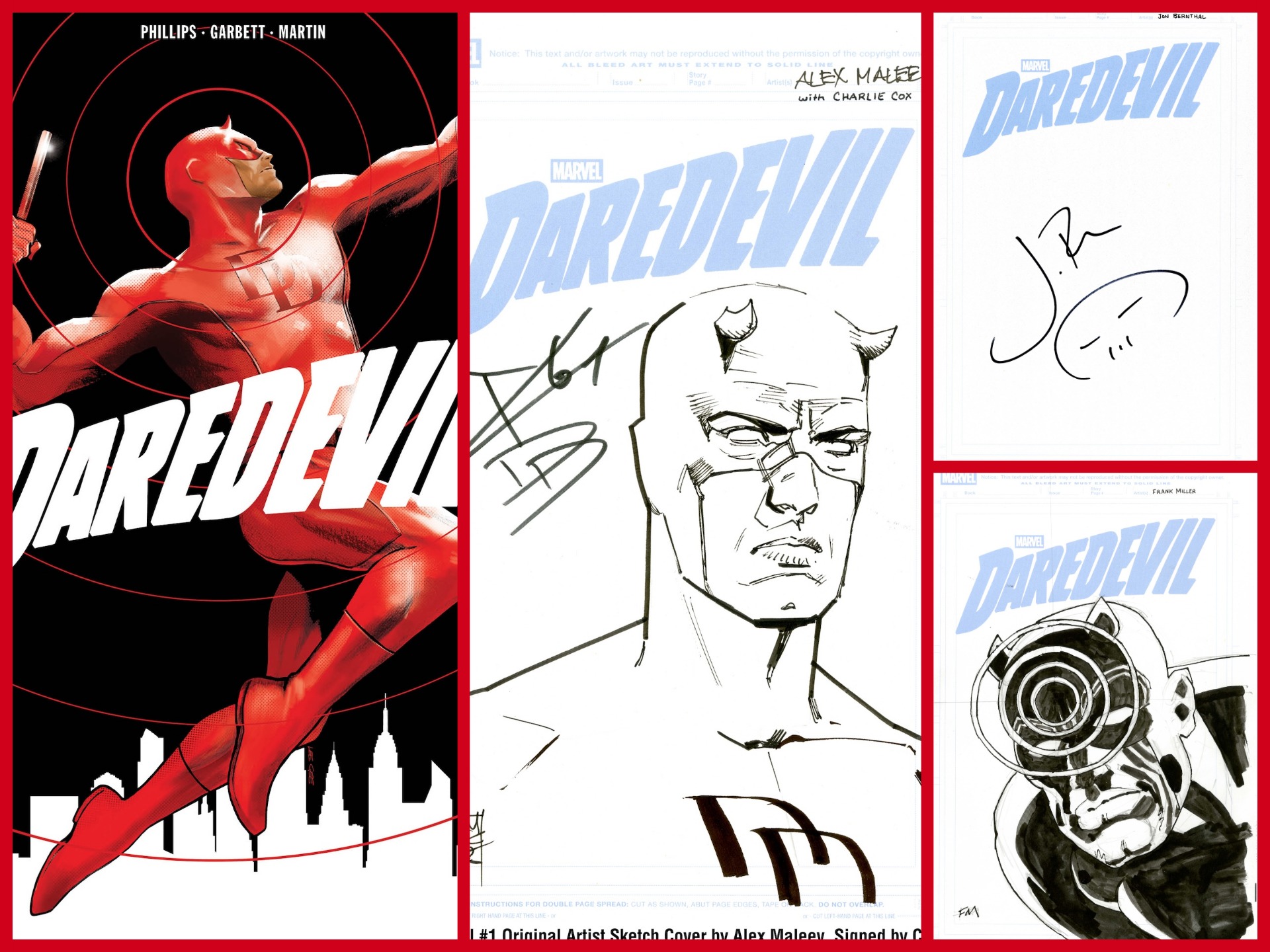 Marvel sneaks Charlie Cox, Jon Bernthall, and Frank Miller sketches in 'Daredevil' #1 Blind Bags
