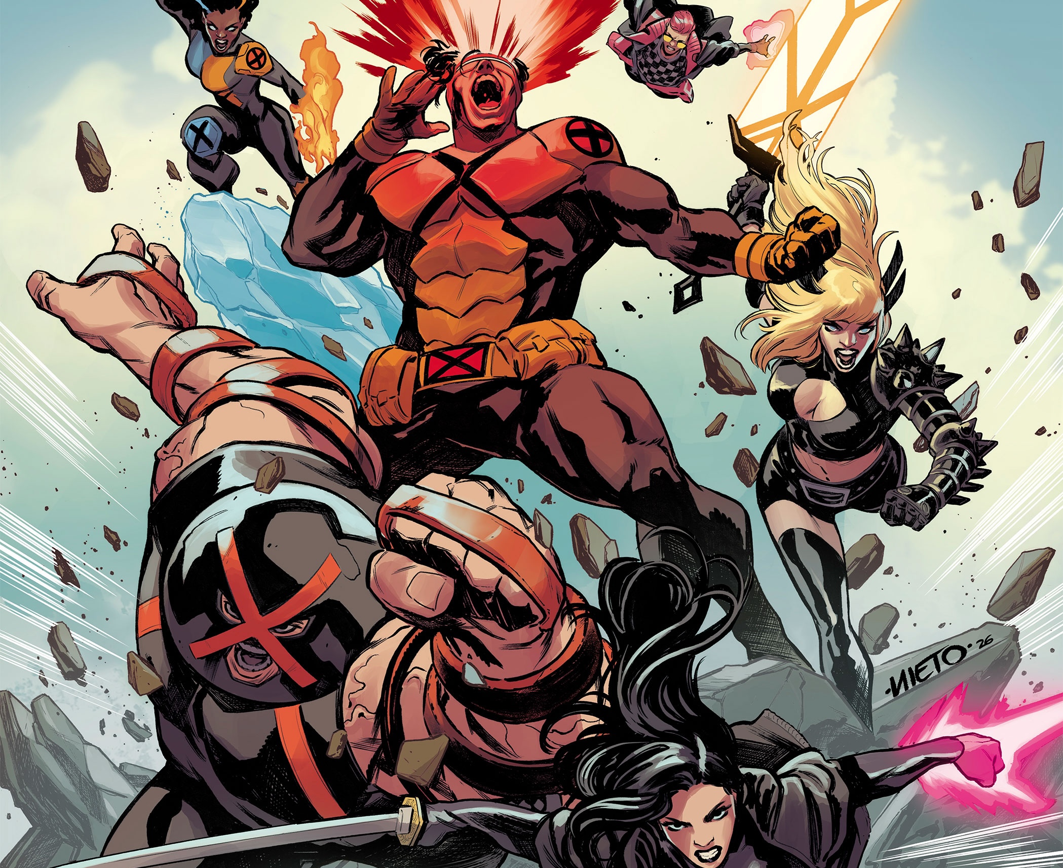 Cyclops leads an all-out mutant charge in explosive 'X-Men' #30 variant reveal