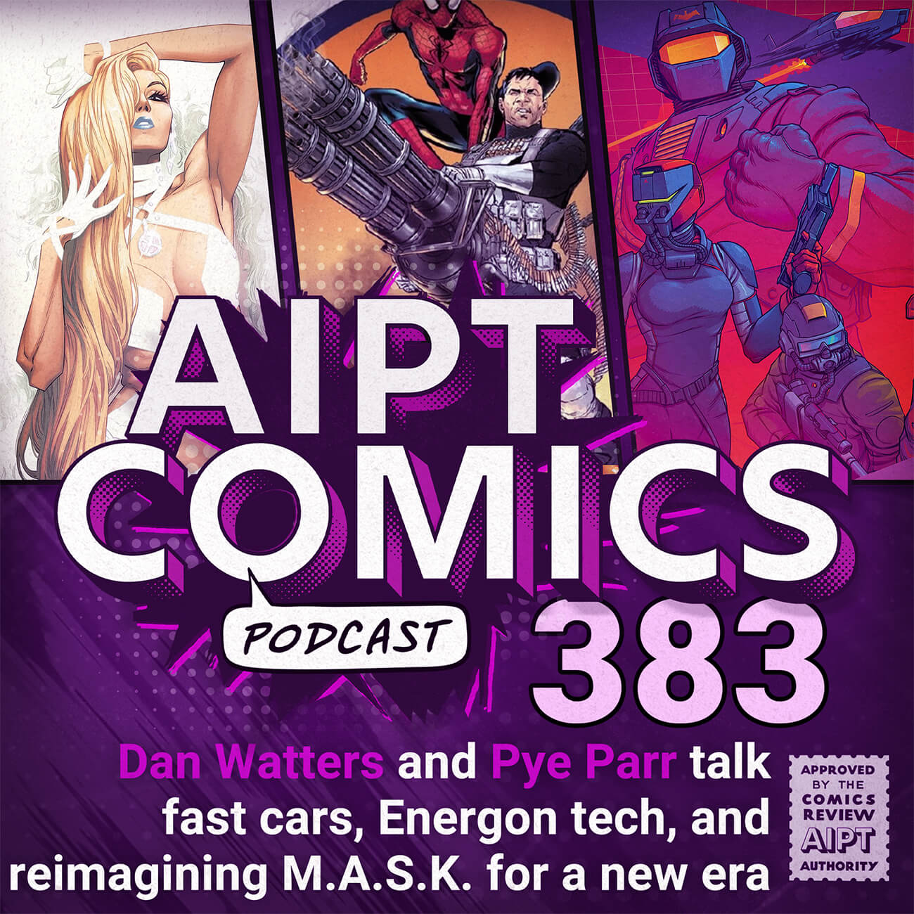 AIPT Comics Podcast Episode 383: Dan Watters and Pye Parr talk fast cars, Energon tech, and reimagining M.A.S.K. for a new era