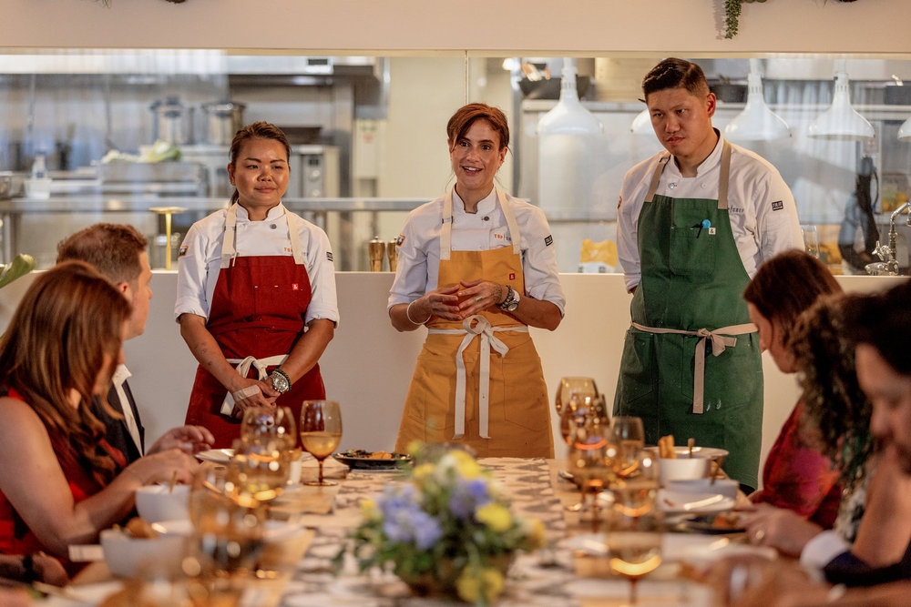 TOP CHEF -- "The Final Toast" Episode 2314 -- Pictured: (l-r) Joe Flamm, Rhoda Magbitang, Sherry Cardoso, Laurence Louie, Sara Bradley