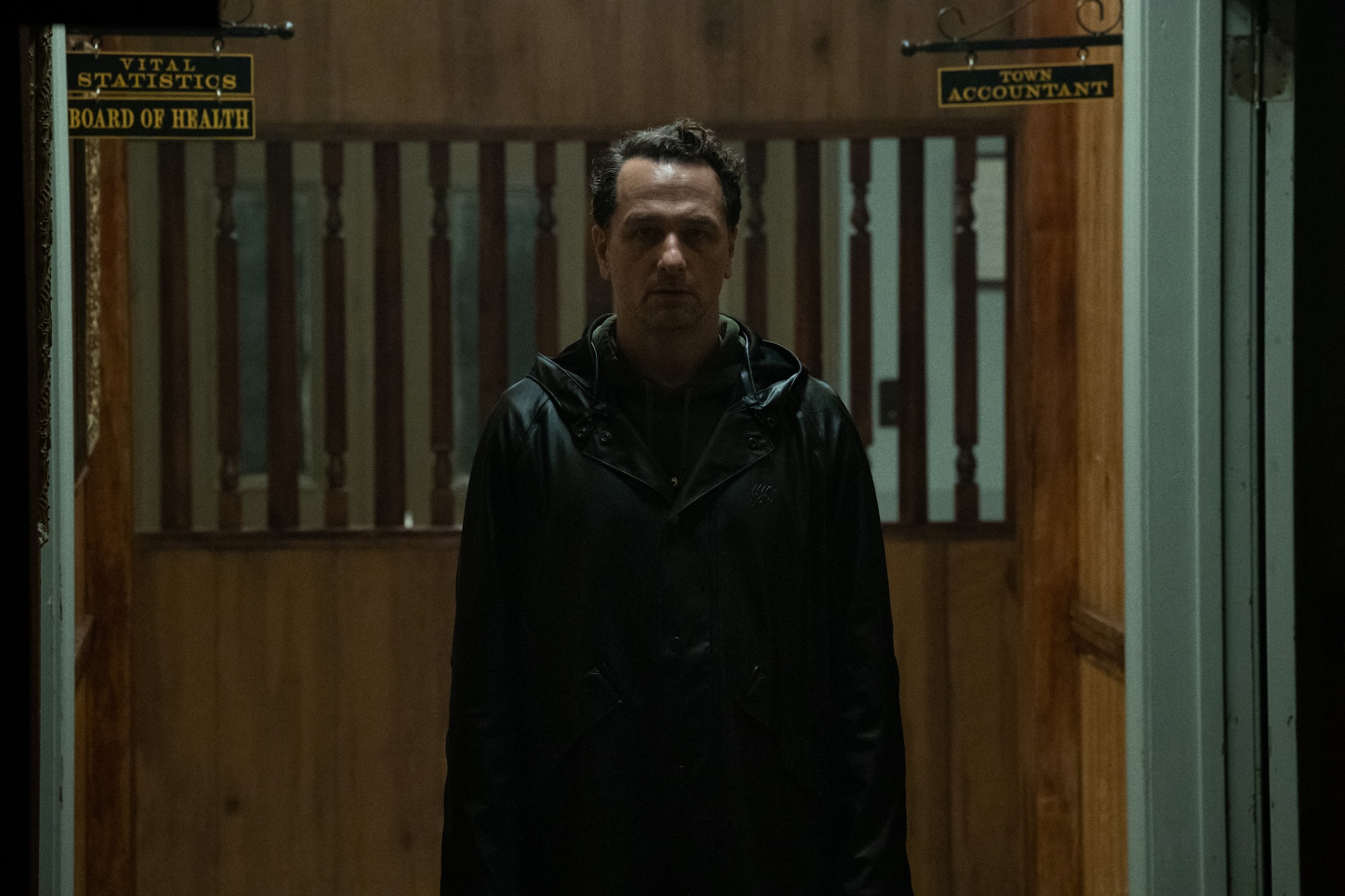 Matthew Rhys as Tom Loftis in Widow's Bay