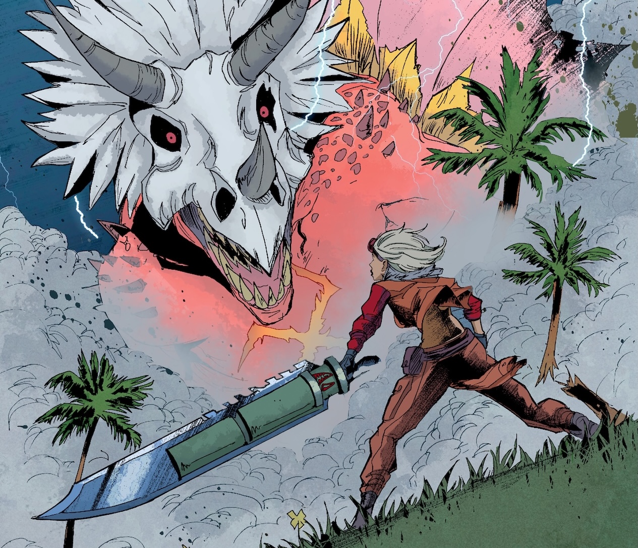 EXCLUSIVE: Patrick Mulholland's Bombshell battles a Nazi Kaiju in 'Lost Fantasy' #11 cover reveal and interior preview